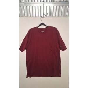 Genuine Dickies Mens XL Maroon ShortSleeve Pocket T-Shirt Heavyweight Cotton Tee